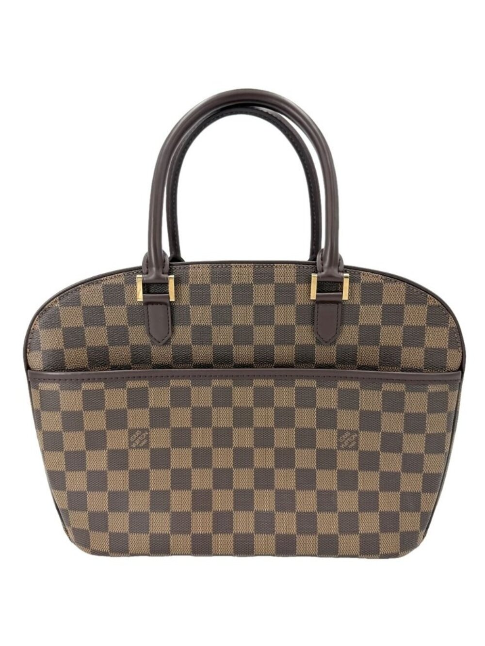 Louis Vuitton Handbag Damier Sarria Horizontal Canvas Brown Gold